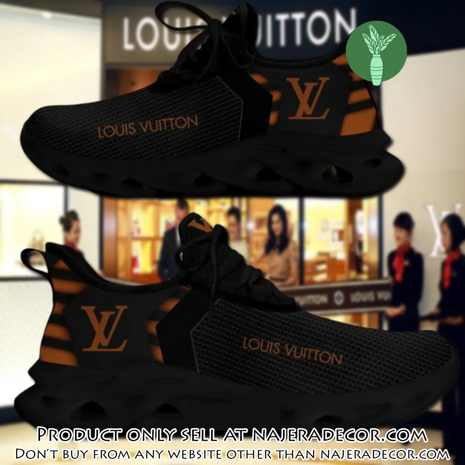 Louis vuitton orange logo black max soul shoes luxury brand gifts for men women njr2654051